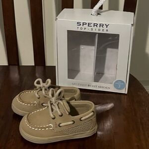 Sperry Kids Tan Moccasin Boat Shoes